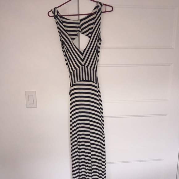Black and white maxi summer dress - Picture 1 of 2